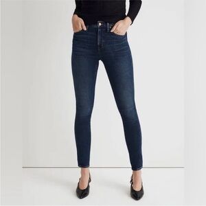 Madewell 10" High Rise Skinny Jeans Size 28 Kingston Dark Wash Denim Stretch
